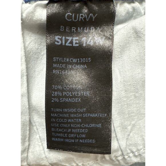 Copper Flash Curvy 14W High Waist 3 Button Zip 5 Pocket Denim Stretch Shorts - Picture 4 of 4